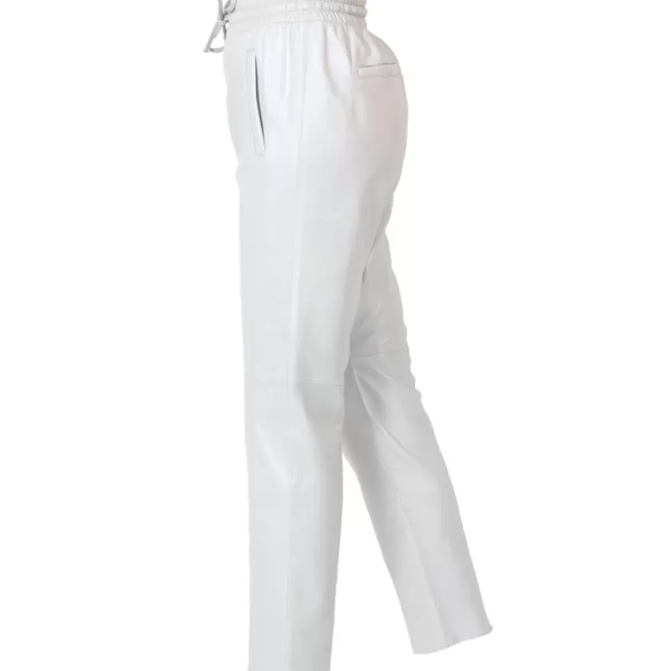 OAKWOOD Pantalons^Gift Metal Silver - Pantalon Jogpant Cuir Veritable
