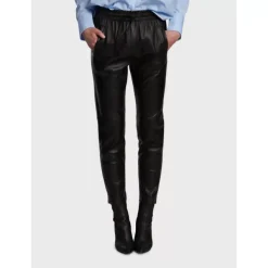 OAKWOOD Pantalons^Gift Noir - Pantalon Jogpant Cuir Veritable