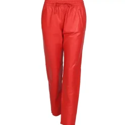 OAKWOOD Pantalons^Gift Rouge Fonce - Pantalon Jogpant Cuir Veritable
