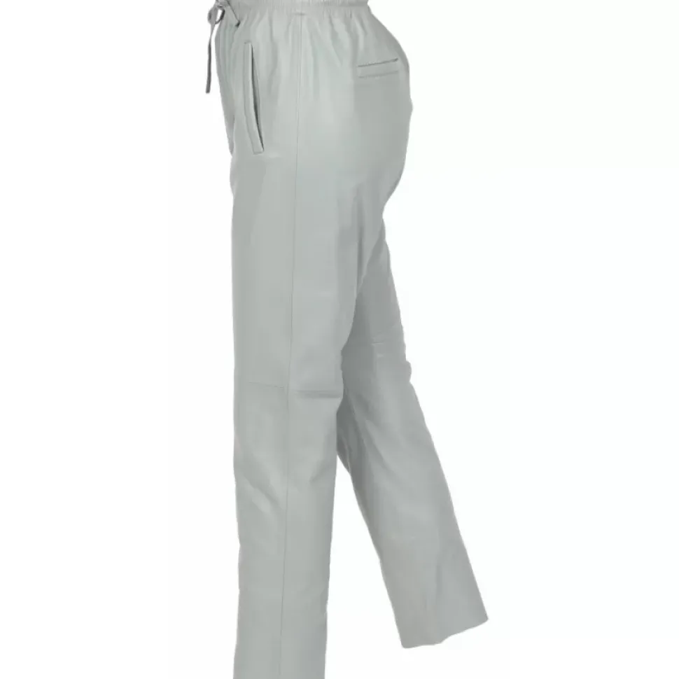 OAKWOOD Pantalons^Gift Vert Pale - Pantalon Jogpant Cuir Veritable