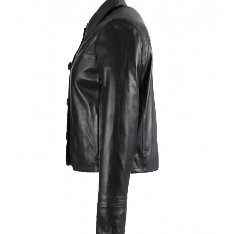 OAKWOOD Vestes^Grace Noir - Veste Courte En Cuir Veritable