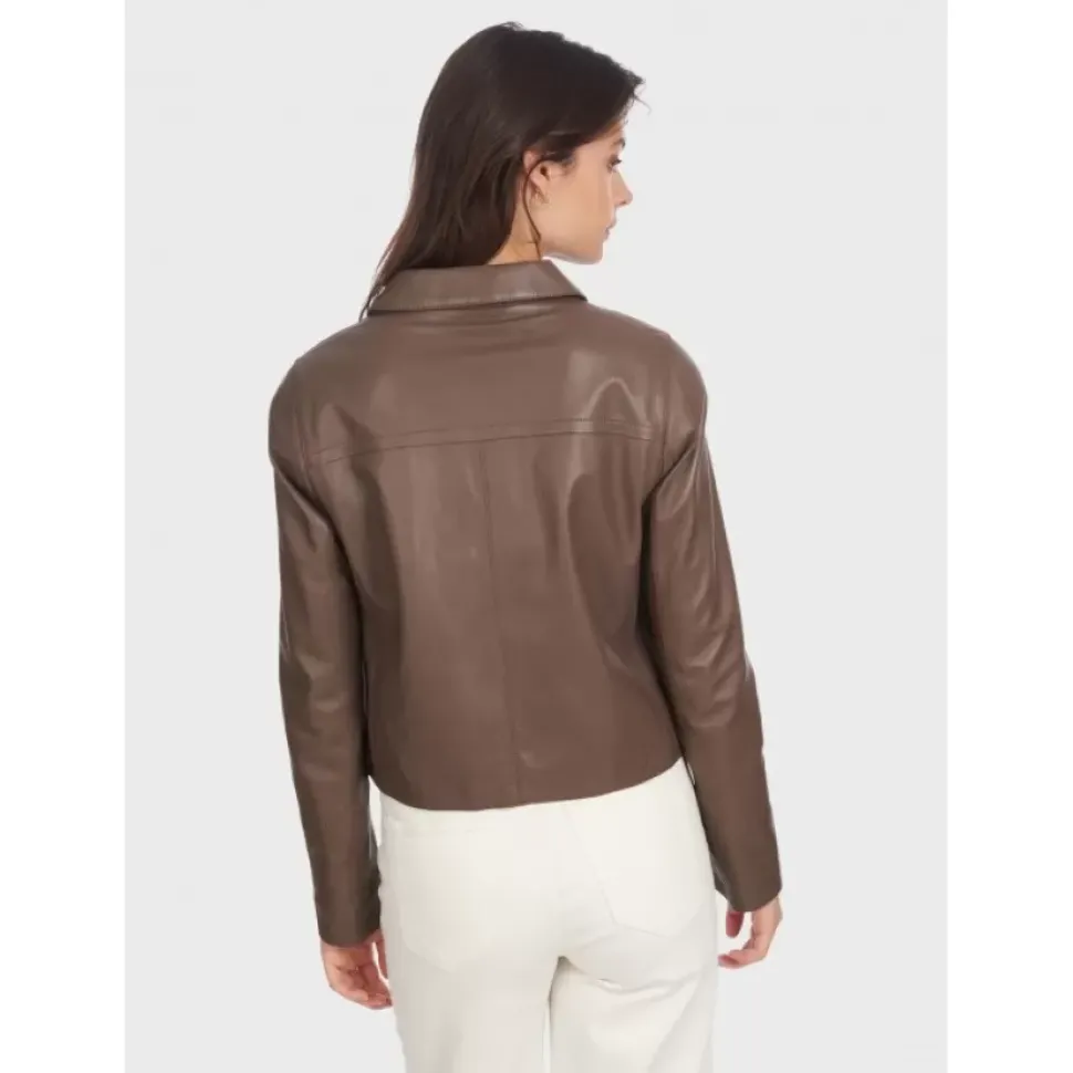 OAKWOOD Vestes^Grace Smoke - Veste Courte En Cuir Veritable