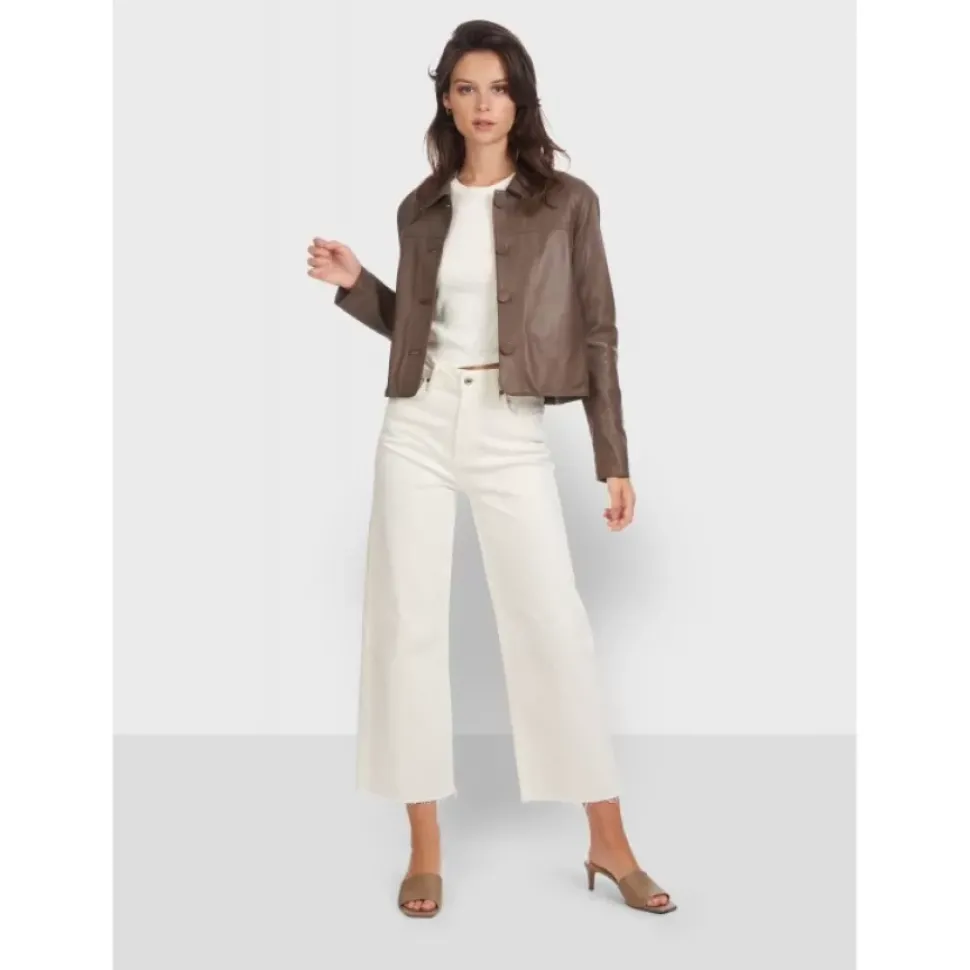 OAKWOOD Vestes^Grace Smoke - Veste Courte En Cuir Veritable
