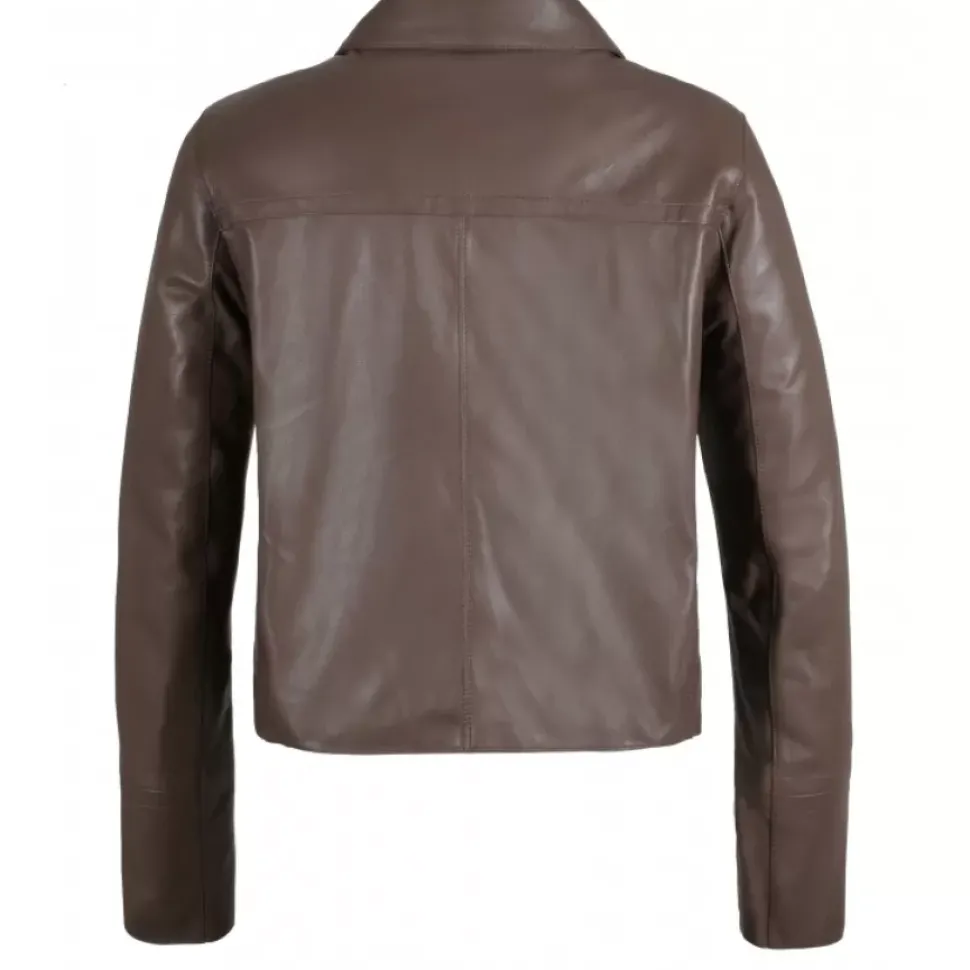 OAKWOOD Vestes^Grace Smoke - Veste Courte En Cuir Veritable