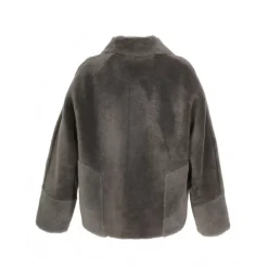 OAKWOOD Vestes^Helen Kaki Fonce - Veste Reversible Effet Peau Lainee