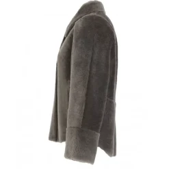 OAKWOOD Vestes^Helen Kaki Fonce - Veste Reversible Effet Peau Lainee