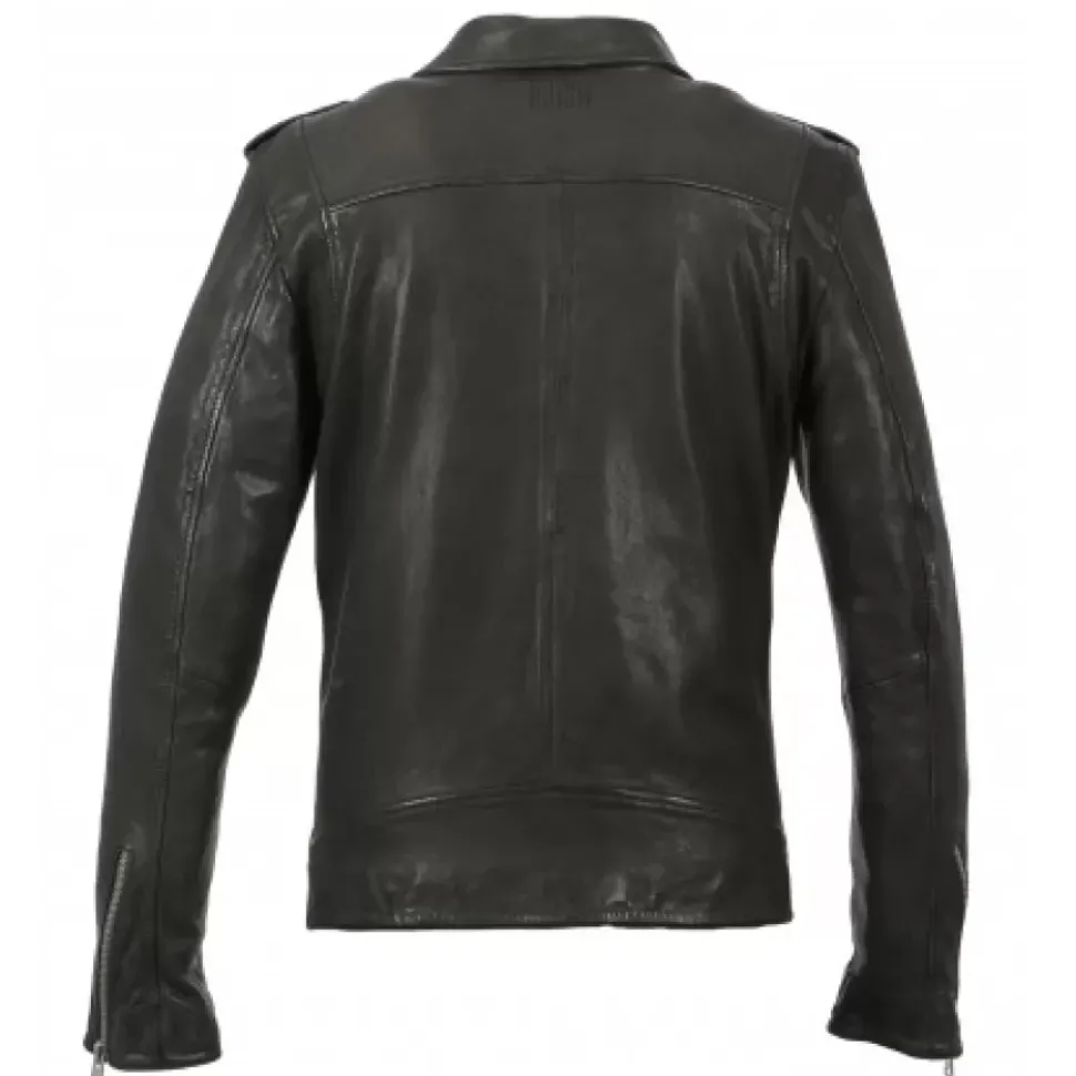 OAKWOOD Blousons^Hell Gris Fonce - Blouson Biker A Fermeture Asymetrique