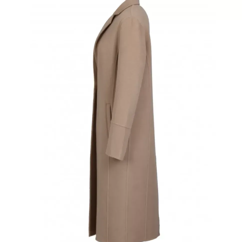 OAKWOOD Manteaux^Helsinki Taupe - Manteau En Laine Melangee