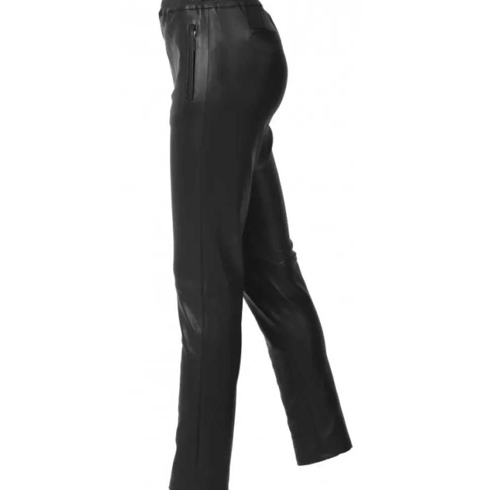 OAKWOOD Pantalons^Ivana Noir - Pantalon Legging Stretch En Cuir Veritable