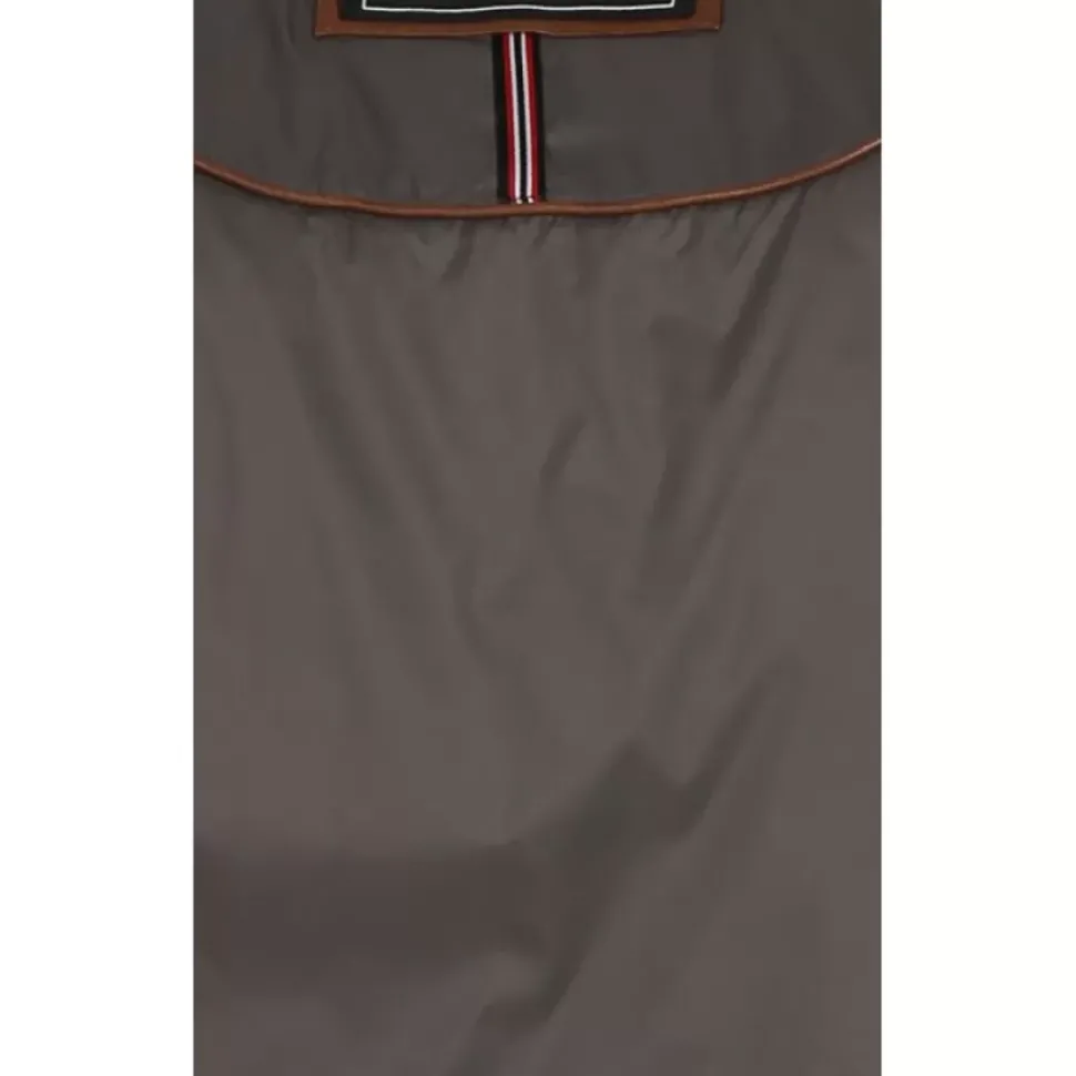 OAKWOOD Blousons^Julien Cognac - Doudoune En Cuir Veritable Col Mao A Pression