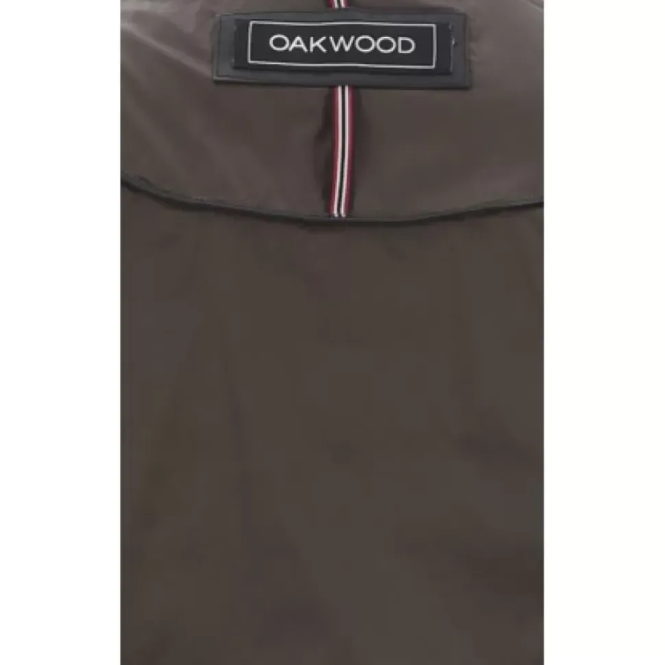 OAKWOOD Doudounes^Julien Noir - Doudoune En Cuir Veritable Avec Col Mao Pressionne
