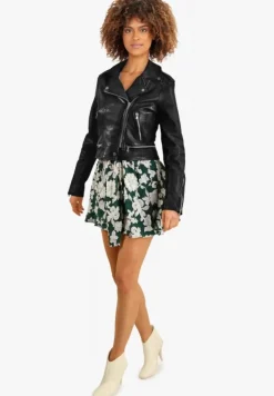 OAKWOOD Blousons^Kyoto Noir - Blouson En Cuir Veritable Effet Lave