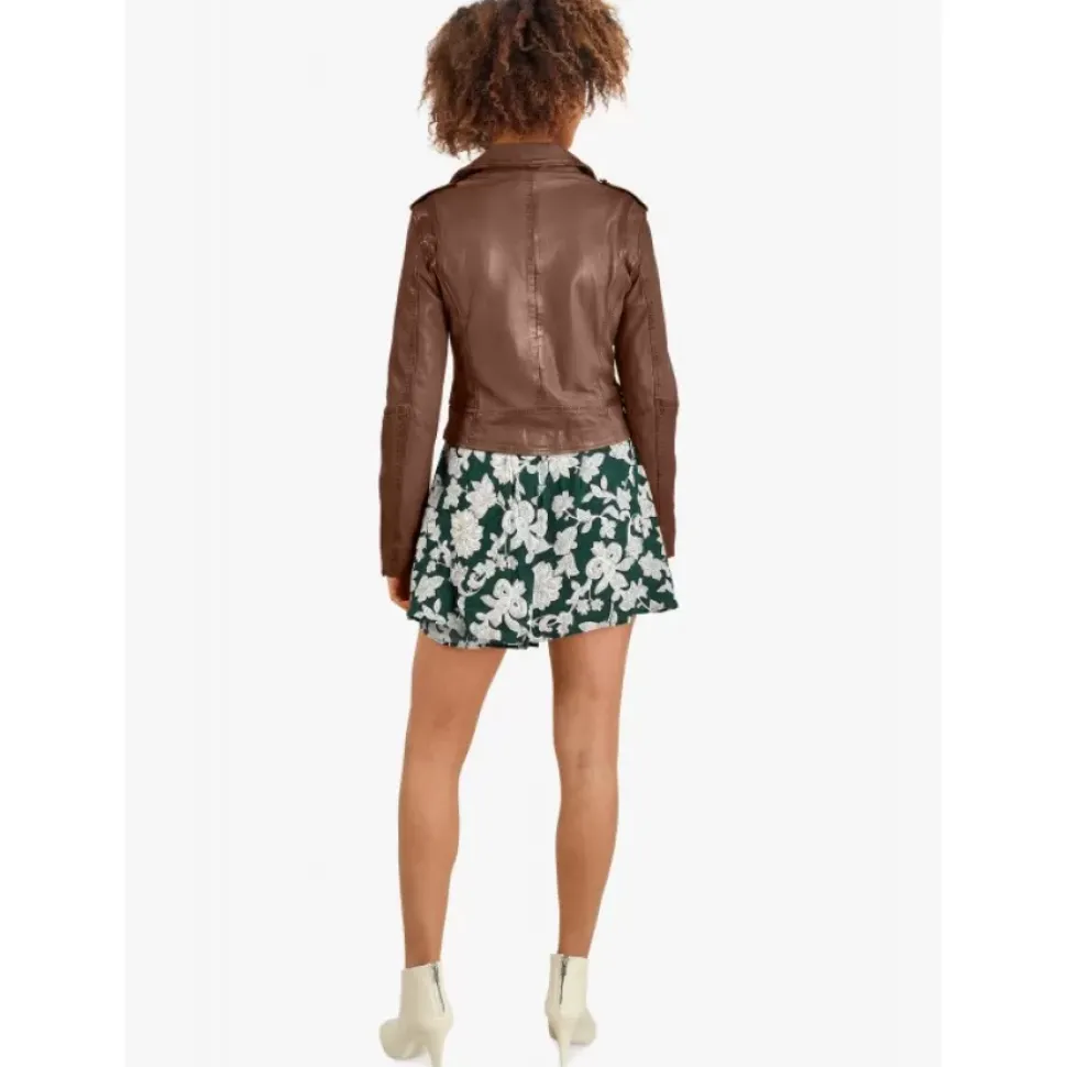 OAKWOOD Blousons^Kyoto Tan - Blouson En Cuir Veritable Effet Lave