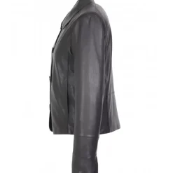 OAKWOOD Vestes^Leslie Noir - Veste Courte Col Chemise En Cuir Veritable