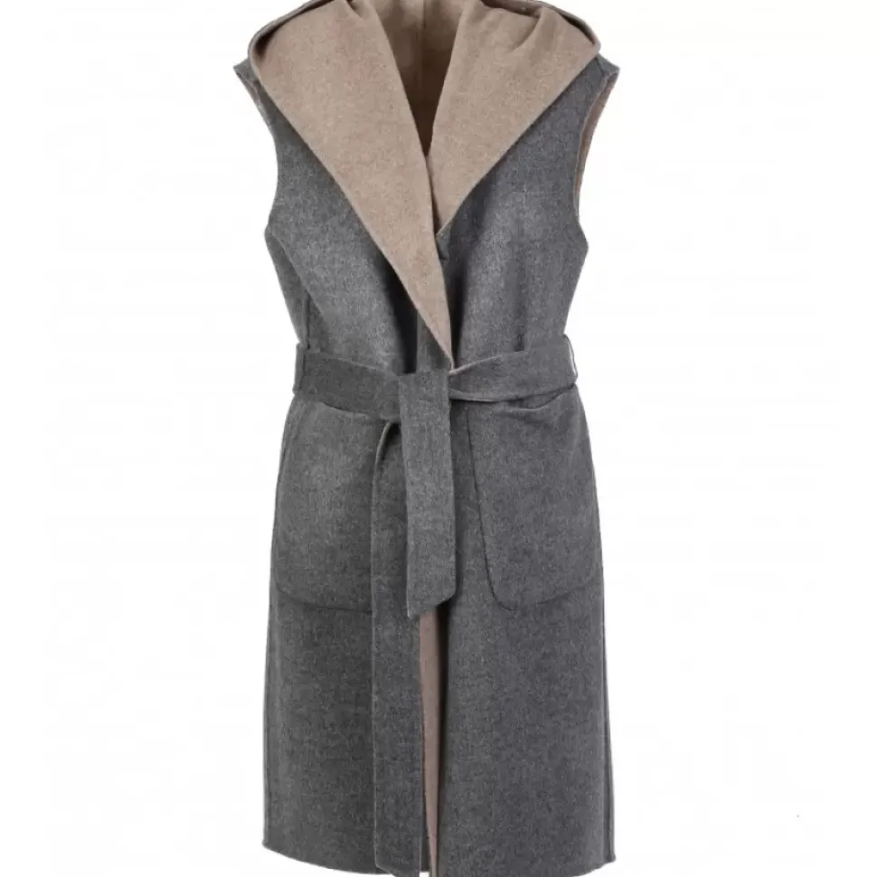 OAKWOOD Gilets^Libertad Bicolore - Manteau Sans Manche Reversible En Laine Melangee
