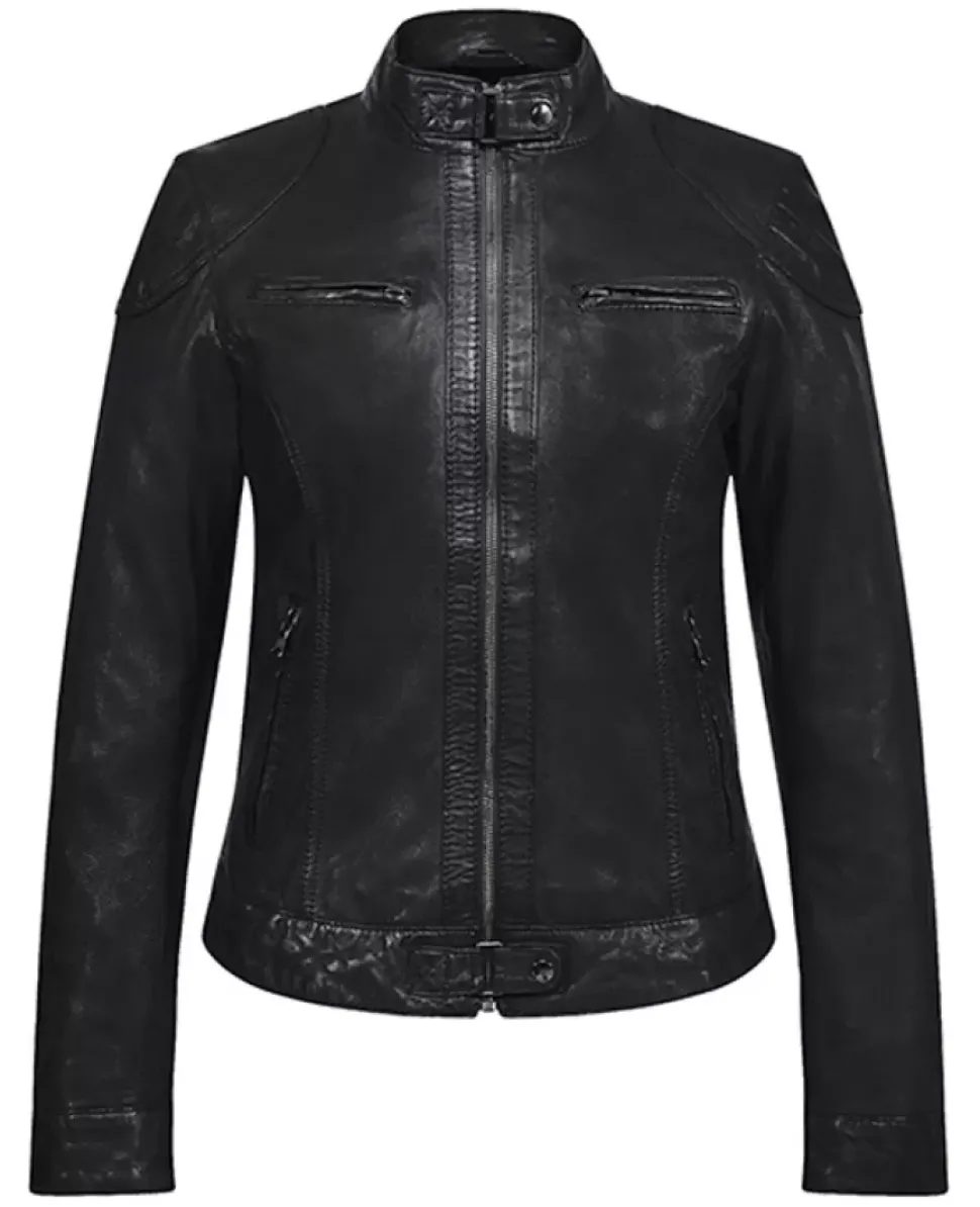 OAKWOOD Vestes^Lina Noir - Veste Courte En Cuir Veritable