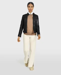 OAKWOOD Vestes^Lina Noir - Veste Courte En Cuir Veritable