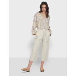 OAKWOOD Pantalons^Loft Blanc - Pantalon Court En Cuir Veritable De Mouton