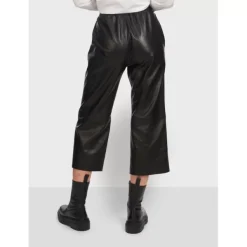 OAKWOOD Pantalons^Loft Noir - Pantalon Court En Cuir Veritable