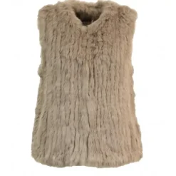 OAKWOOD Gilets^Magali Beige Fonce - Gilet Sans Manche En Fourrure Veritable