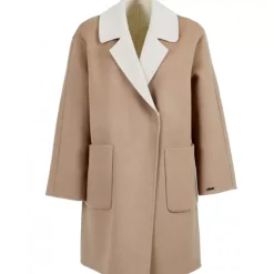OAKWOOD Manteaux^Magdalena Taupe - Manteau Court Reversible En Laine