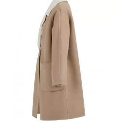 OAKWOOD Manteaux^Magdalena Taupe - Manteau Court Reversible En Laine