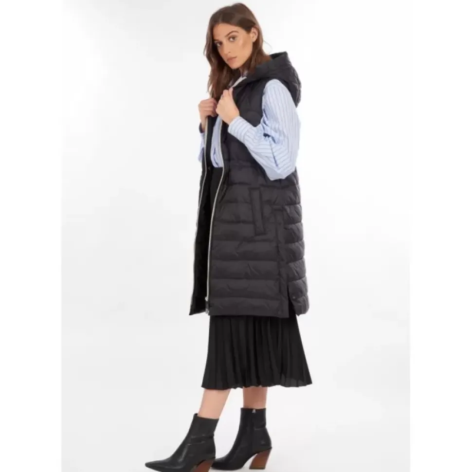 OAKWOOD Gilets^Maggy Noir-Noir - Longue Doudoune Sans Manche