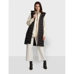 OAKWOOD Gilets^Maggy Noir-Noir - Longue Doudoune Sans Manche