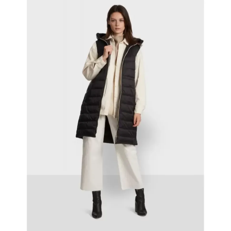 OAKWOOD Gilets^Maggy Noir-Noir - Longue Doudoune Sans Manche