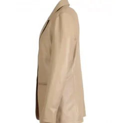 OAKWOOD Vestes^Meg Beige Fonce - Blazer En Cuir Veritable De Mouton