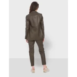 OAKWOOD Vestes^Meg Marron- Blazer En Cuir Veritable De Mouton