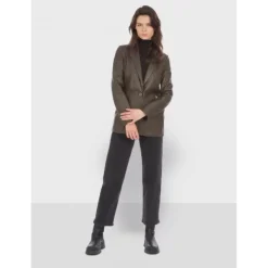 OAKWOOD Vestes^Meg Marron- Blazer En Cuir Veritable De Mouton