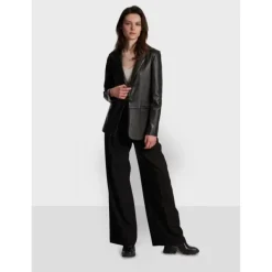 OAKWOOD Tops Et Chemises^Meg Noir - Blazer En Cuir Veritable De Mouton