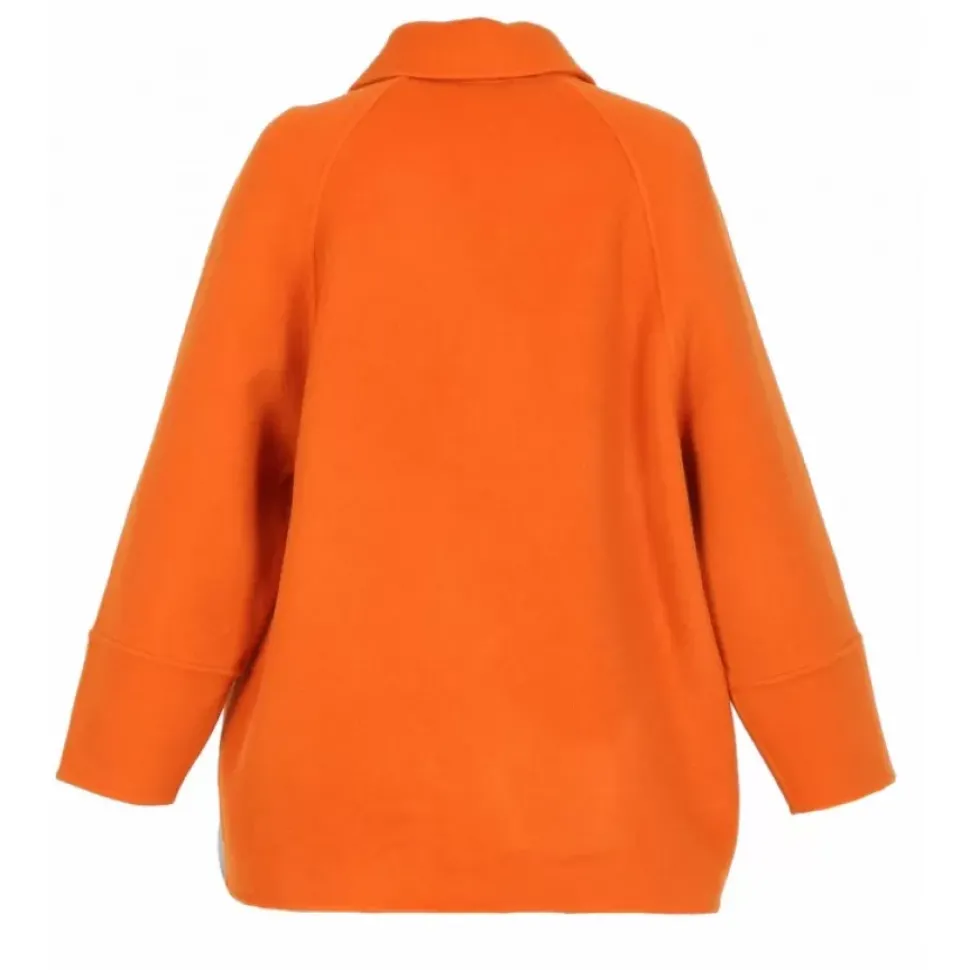 OAKWOOD Manteaux^Melisse Orange - Manteau Court Oversize En Laine Melangee