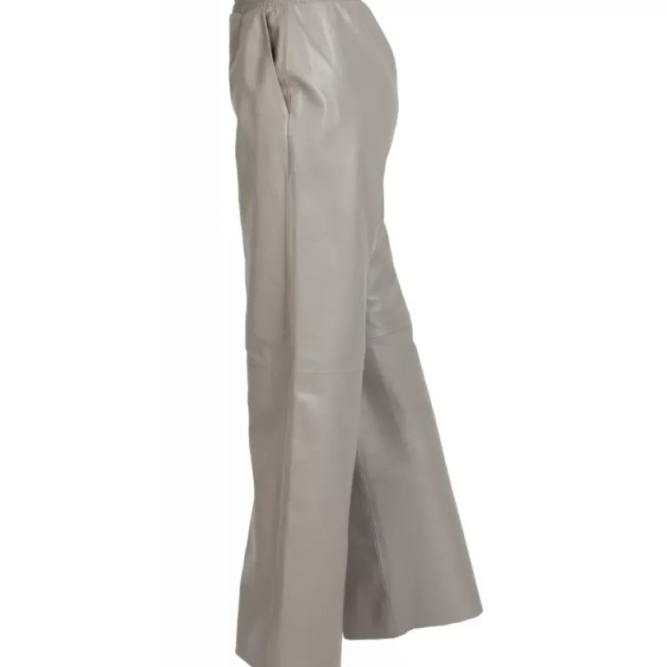OAKWOOD Pantalons^Mila Mastic - Pantalon Large Taille Haute En Cuir Veritable
