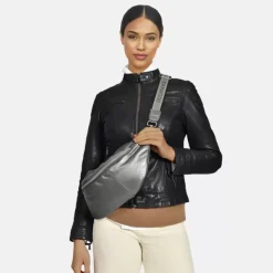 OAKWOOD Accessoires^Murillo Metal Anthracite - Sac En Bandouiliere En Cuir Veritable