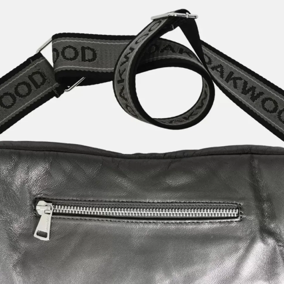OAKWOOD Accessoires^Murillo Metal Anthracite - Sac En Bandouiliere En Cuir Veritable