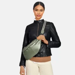 OAKWOOD Accessoires^Murillo Metal Vert Fonce - Sac En Bandouiliere En Cuir Veritable