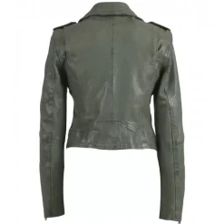 OAKWOOD Blousons^Nikko Amande - Blouson Court En Cuir Veritable Effet Lave
