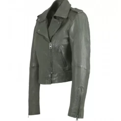 OAKWOOD Blousons^Nikko Amande - Blouson Court En Cuir Veritable Effet Lave