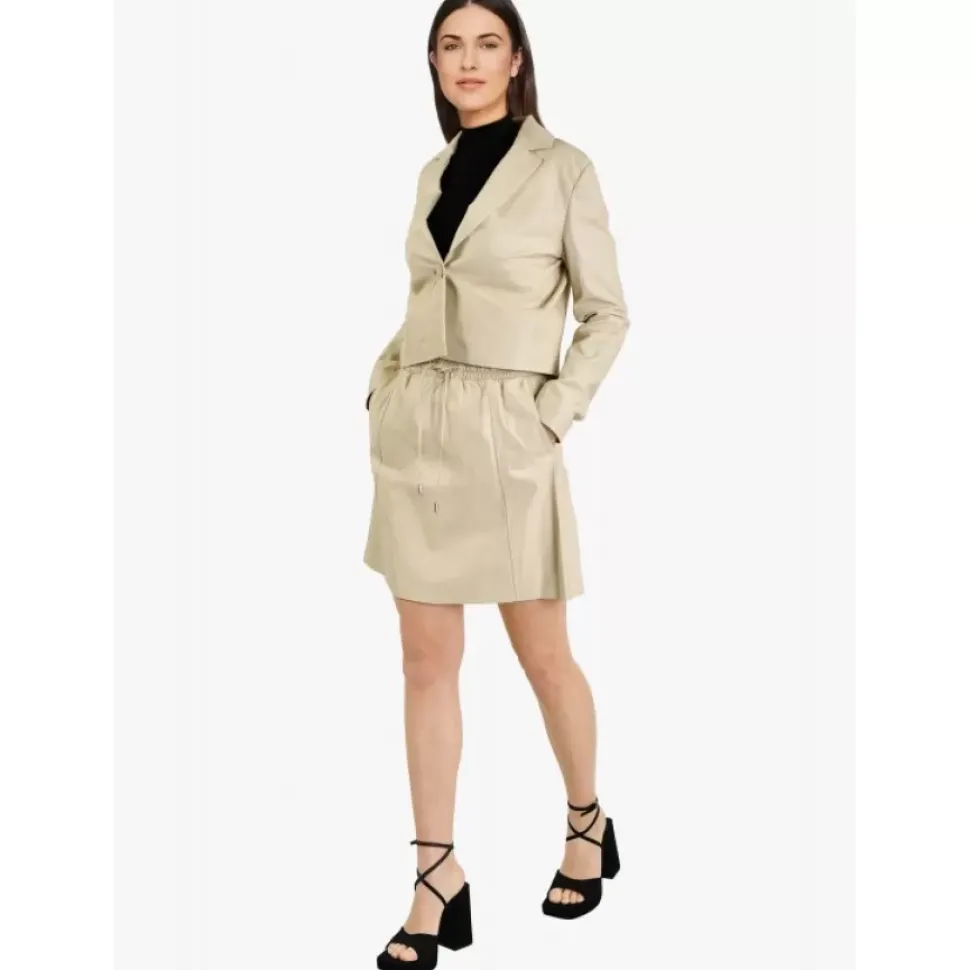 OAKWOOD Jupes Et Shorts^Nina Coquille - Jupe Courte En Cuir Veritable