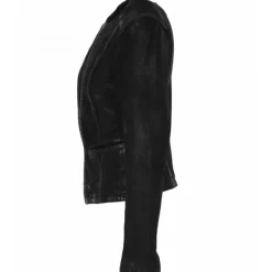 OAKWOOD Blousons^Penny Noir - Blouson A Col Rond En Cuir Veritable