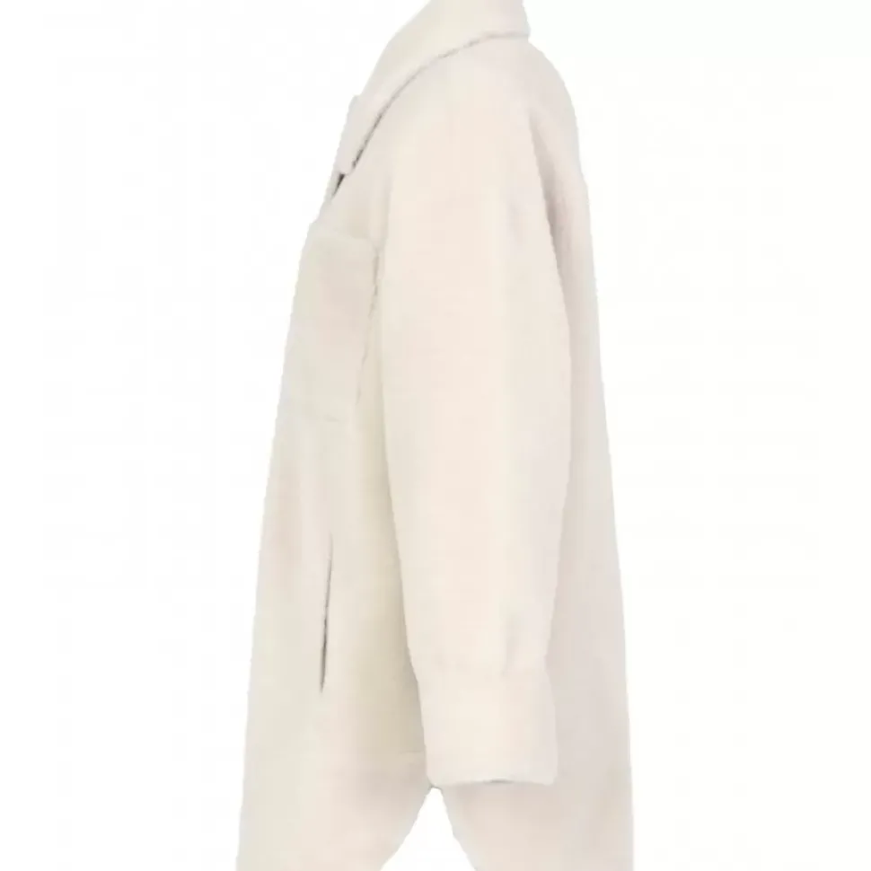 OAKWOOD Manteaux^Perfume Neige Kaki - Manteau Surchemise Reversible Effet Mouton Retourne