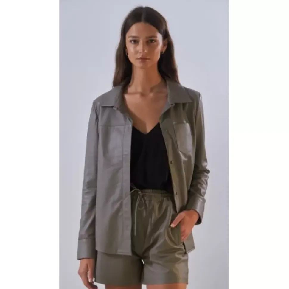 OAKWOOD Jupes Et Shorts^Pick Mastic - Short Taille Elastique En Cuir Veritable