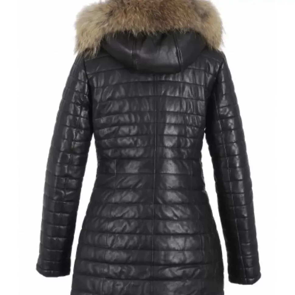 OAKWOOD Doudounes^Poppy Noir - Doudoune Longue En Cuir Veritable