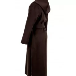 OAKWOOD Manteaux^Positano Bi Marron Fonce/Gris - Manteau Long En Laine A Capuche