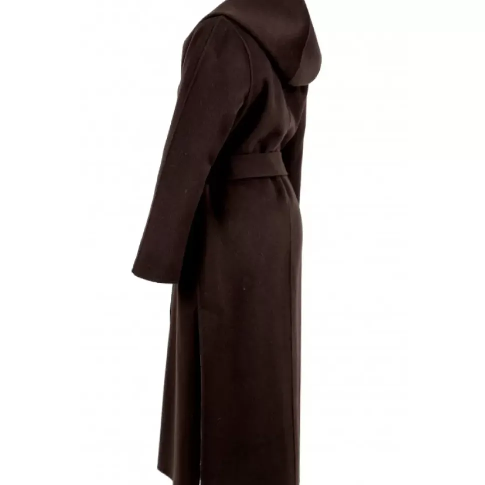 OAKWOOD Manteaux^Positano Bi Marron Fonce/Gris - Manteau Long En Laine A Capuche