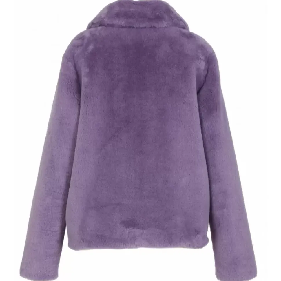 OAKWOOD Manteaux^Possession Violet Clair - Manteau Court En Fausse Fourrure