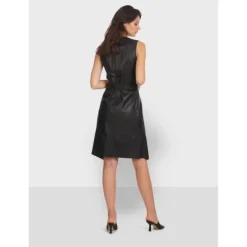 OAKWOOD Robes^Rebecca Noir - Robe Portefeuille En Cuir Veritable