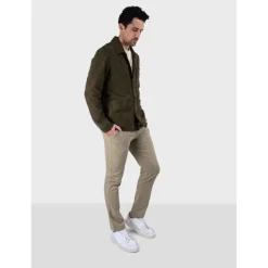 OAKWOOD Vestes^Riccardo Vert Fonce - Veste Col Chemise En Cuir Veritable De Chevre Velours